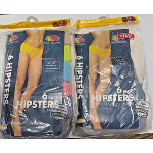 Fruit of the Loom 9 Pair Hipster Panties Women’s Small Cotton Multicolor
